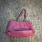 Michael Kors Purple Medium Tote  Zip Closure  Silver Hardware  Mk Charm  Logo