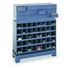Durham Mfg 359-95 Pigeonhole Bin Unit  40 Compartments  Steel  5 Shelves  12 In