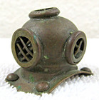 Vintage Miniature Copper Brass Small Replica Deep Sea Scuba Diver Diving Helmet
