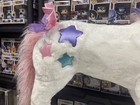 Melissa   Doug Giant Plush Unicorn 37    Tall White W pink Purple Blue Stars