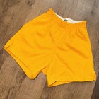 Vintage 70s 80s Gym Shorts Running Athletic Polyester Yellow Nos 3 5  Mens Small