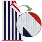 Luxury Large Cabana Beach Towel 35 X 70 In - Eco 1 Towel 35  X 70  Blue-red