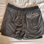 Youngla Men s Black Mesh Lined Athletic Shorts M Zip Pocket Drawstring