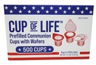 Cup Of Life Prefilled Communion Cups   Wafer Set 500 Ct  Best If Used By 10 2025