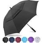 Large Windproof Golf Umbrella Auto Open Double Canopy Rain Sun Protection New