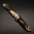 Vintage Copper Toad Sword Fittings Tanto Mounting Set Gold Silver Inlay Japan