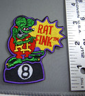 Rat Fink R f  On 8 Ball Embroidered Iron-on Patch - 3 