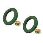  2pcs Floral Foam Ring With Mud Ring And Suction Cups Diy Flower Arrangement