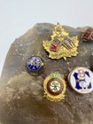  6  Vintage Brotherhood Of Locomotive Firemen Railroad Trainmen Lapel Pins Gf