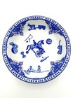  rare  Spode Edwardian Childhood - Blue Flat Cup  Saucer   Coupe Cereal Bowl