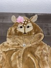 Hudson Baby Girl Fawn Doe Deer Plush Hooded Bath Robe Towel - Brown  0-9m 
