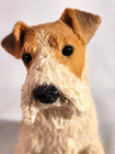 Castagna Figurines 1988 Wire Haired Fox Terrier Made In Italy Resin 6  Dog Pup