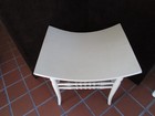 Antique Victorian Bentwood Vanity Bench Curved Seat Chic White  19  Wide