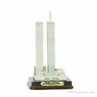 7 25 Inch Twin Towers Statue Replica With Wood Base