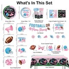 Football Gender Reveal Decorations All-in-one Set For Boy Or Pink blue brown