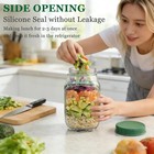 2 Salad Pod Mason Jar With Side Open  Portable Salad Container  Salad Jar With