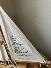 Vintage Wooden Model Sailboat Yacht Linen Rope Details    i Can Do All Things   