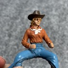 Mini Cowgirl Cowboy Plastic Toy Figure Wild West Western Rodeo 3  Horse Riding