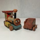 Vintage 1940s Fisher-price Looky Chug-chug Wooden Train Pull Toy