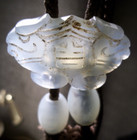 Antique Vintage Chinese Japanese Bolo Jade Pendant Tie Necklace Western Wear