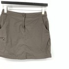 Ll Bean Women Size 8 Skort Mini Skirt Shorts Liner Brown Nylon Stretch Quick Dry