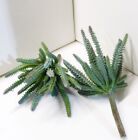 Set Of 2 Artificial Plastic Plants Gray Cactus Home Succulents Grass   123 