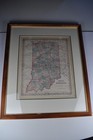 Indiana Map 1859 Antique Print Colton s Framed Map 