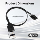4pcs 4 Pin To 3 Pin Rgb Adapter For Corsair Rgb Hub Lighting Node   Commander Co