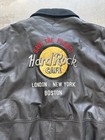 Hard Rock Cafe    save The Planet    Leather Bomber Jacket  Size S