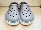 Crocs Crocband Clogs Grey And White Mens Size 6  Womens Size 8