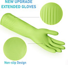 Rubber-gloves Dishwashing Gloves For Cleaning-kitchen - 2 Pairs Long Household C