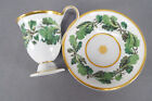 Rare Kpm Berlin Hand Painted Green Oak Leaves   Acorns Chocolate Cup C  1820