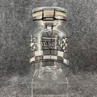 Vtg 1990 Anchor Hocking Glass Black White Sugar Canister Jar Clamp Wire Bail Lid