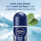 Nivea For Men Cool Kick Anti-transpirant Deodorant Roll-on  50 Ml  1 7 Oz 3 Pack