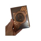 Vintage 60 s Copper Embossed Monogram Initial D Shield Bookends Felt Back Office