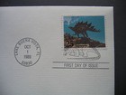 1989 Stegosaurus Dinosaurs Gold Golden Cover Replica Prehistoric Stamp