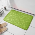 1pc Embossed Fiber Carpet  Bathroom Living Room Anti Slip Mat  Pebble Floor