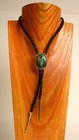 Navajo Turquoise Bolo By Simon Garcia Late 20th Century  Size 1 375  H X 1  W