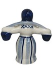 Vintage Gzhel Porcelain Girl Water Carrier Hand Painted Figurine Made In Ussr