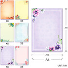 A4 Vintage Floral Stationery Paper  48 Pack Letter Writing Paper  Printer Friend