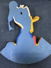 Vintage Disney Donald Duck Wall Plaque Key Holder Wood Hand Painted 3d Figure