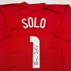 Autographed signed Hope Solo Red Soccer Team Usa World Cup Jersey Jsa Coa