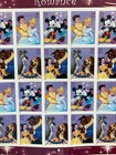 2005 Usps The Art Of Disney Romance Stamp Sheet Incl  Cinderella  Belle  Mickey