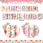 Ganeen 100 Pcs Pink Floral Cotton Fabric Roll Quilting Fabric Squares Jelly 
