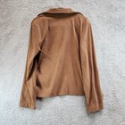 Jaclyn Smith Blazer Jacket Women s M Brown Stretch Single Breasted Button-front