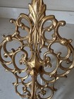 Vintage Ornate Cast Brass Sconce Candle Holder Hollywood Regency Heavy Euc 