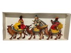 Vintage Mid-century Christmas Celluloid Three Wisemen Nativity In Box