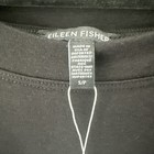 Eileen Fisher Crewneck Boxy Long Sleeve Top Msrp  148 Size S p   Black New