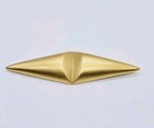 Monet Signed Matte Gold Tone Modernist Brooch Pin Gorgeous Large Vintage Rare