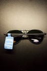 Pugs Pz5 Polarized Aviator Sunglasses Black Silver Frame New With Tags